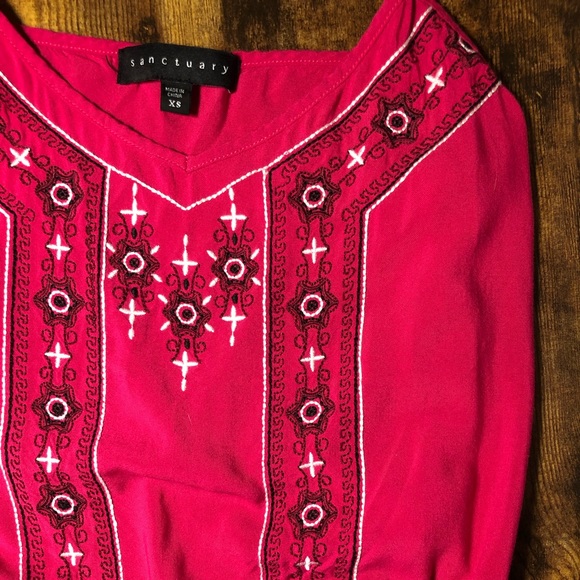 Sanctuary - Cropped Raw Edge Tank with Drawstring - Picture 3 of 3